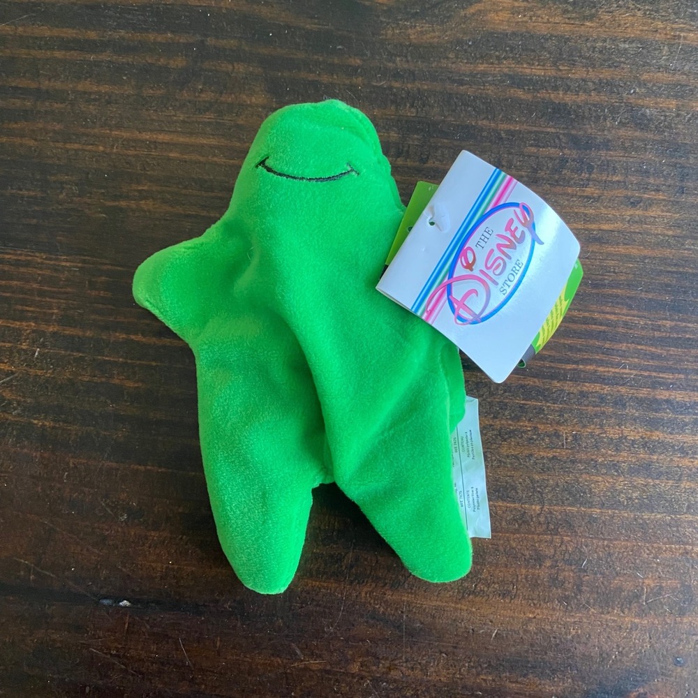 Disney Store Flubber Plush Bean Bag Neon Green NO SOUND Toy Vintage 1997 7 Inch